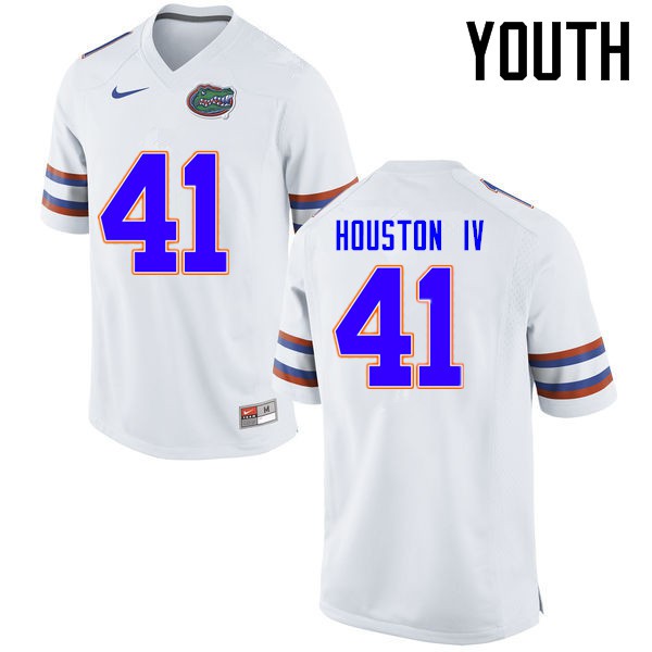 Florida Gators Youth #41 James Houston IV College Football Jersey White